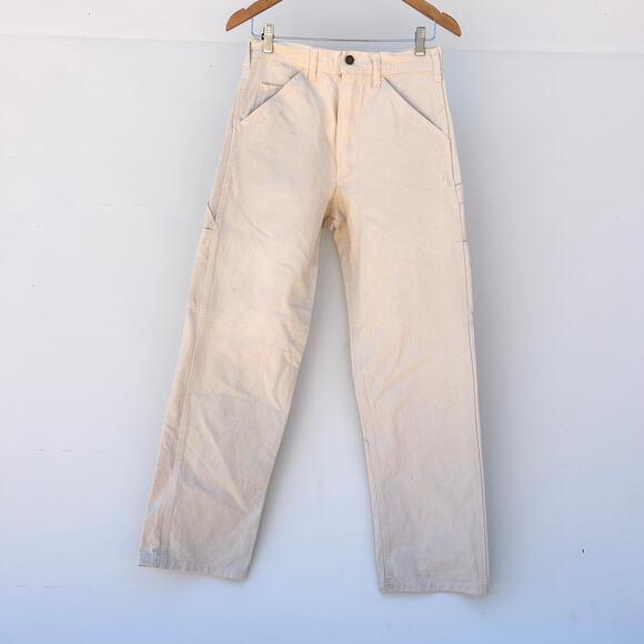 Stan Ray Stanley Painter Pants Cream Cargo High Waisted Women’s Size 28 Vintage - Picture 4 of 11